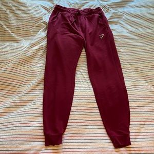 Gymshark Joggers Size: medium Color: deep red